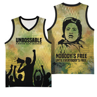 Fannie Lou Hamer Basketball Jersey Unbossable Quote Design Protest Silhouettes and Voting Rights Tribute - Wonder Print Shop