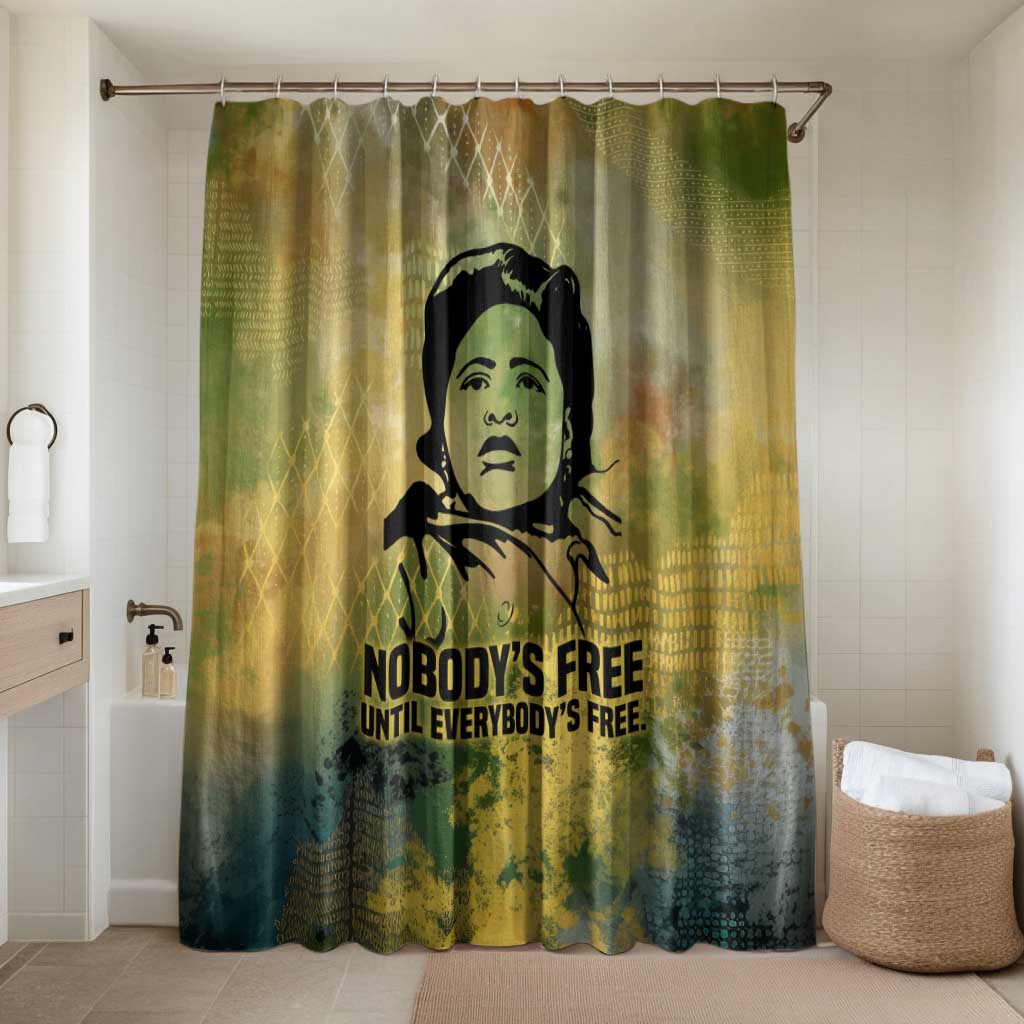Fannie Lou Hamer Bathroom Set Unbossable Quote Design Protest Silhouettes and Voting Rights Tribute - Wonder Print Shop