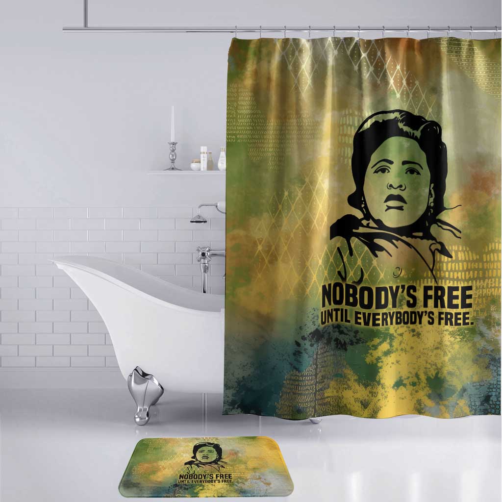 Fannie Lou Hamer Bathroom Set Unbossable Quote Design Protest Silhouettes and Voting Rights Tribute - Wonder Print Shop