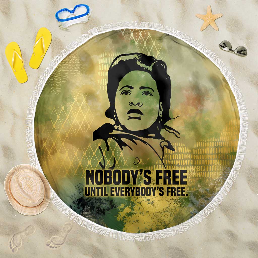 Fannie Lou Hamer Beach Blanket Unbossable Quote Design Protest Silhouettes and Voting Rights Tribute - Wonder Print Shop