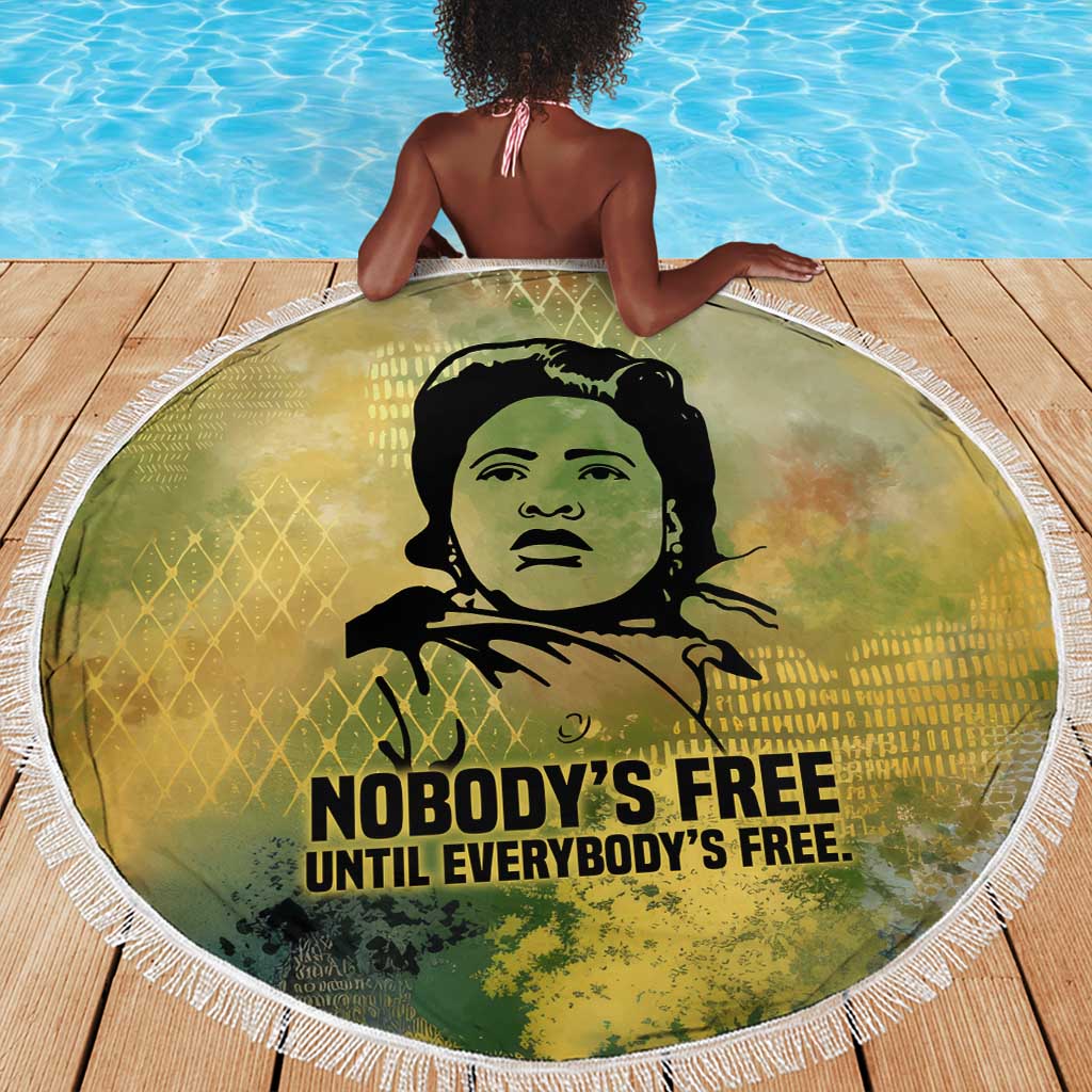 Fannie Lou Hamer Beach Blanket Unbossable Quote Design Protest Silhouettes and Voting Rights Tribute - Wonder Print Shop