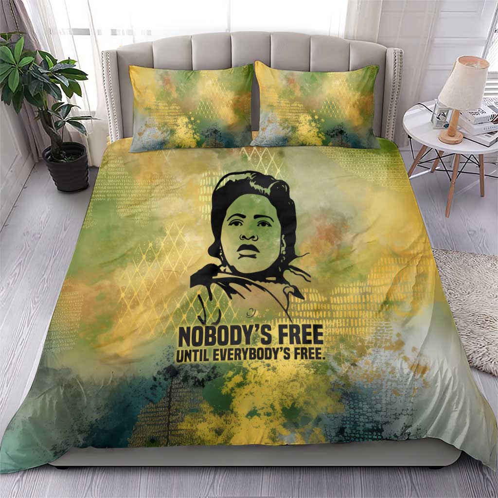 Fannie Lou Hamer Bedding Set Unbossable Quote Design Protest Silhouettes and Voting Rights Tribute - Wonder Print Shop