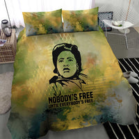 Fannie Lou Hamer Bedding Set Unbossable Quote Design Protest Silhouettes and Voting Rights Tribute - Wonder Print Shop