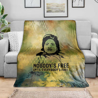Fannie Lou Hamer Blanket Unbossable Quote Design Protest Silhouettes and Voting Rights Tribute - Wonder Print Shop