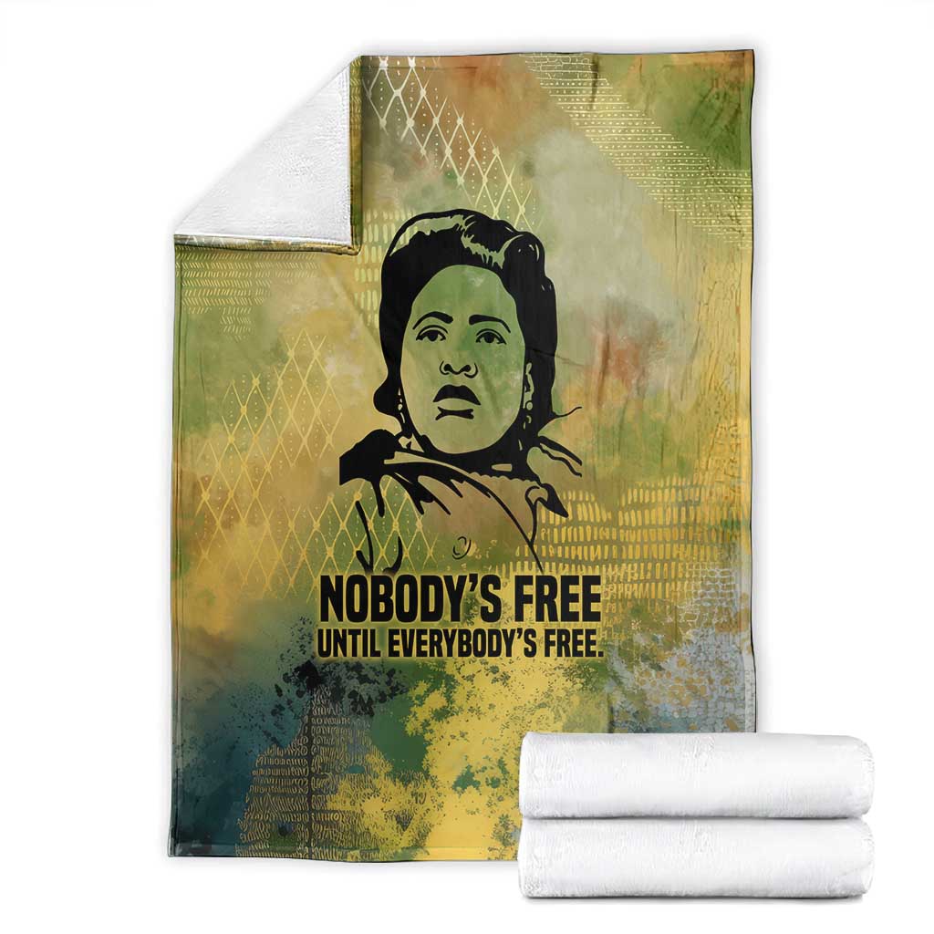 Fannie Lou Hamer Blanket Unbossable Quote Design Protest Silhouettes and Voting Rights Tribute - Wonder Print Shop