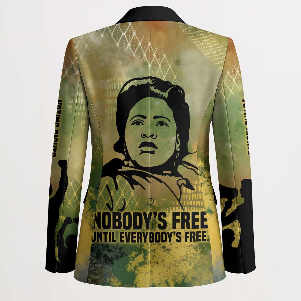 Fannie Lou Hamer Blazer Unbossable Quote Design Protest Silhouettes and Voting Rights Tribute - Wonder Print Shop