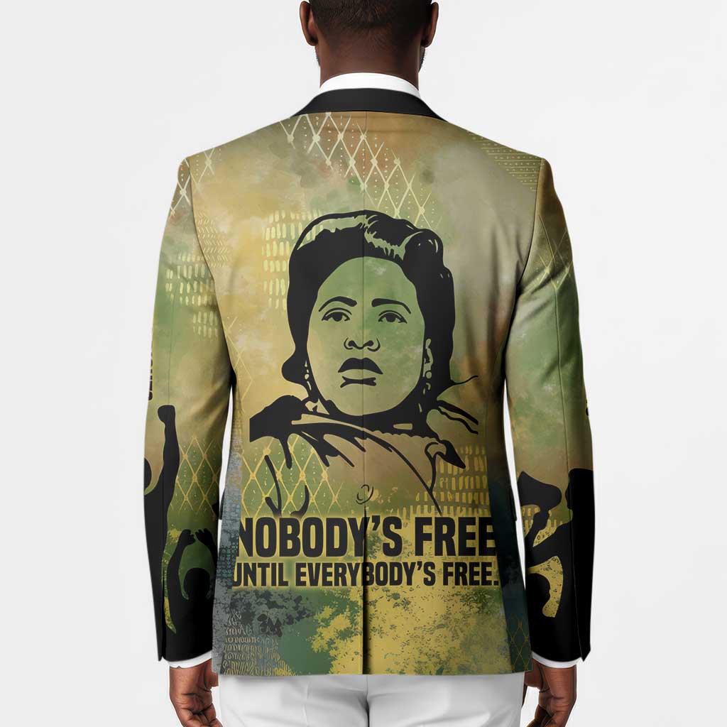 Fannie Lou Hamer Blazer Unbossable Quote Design Protest Silhouettes and Voting Rights Tribute - Wonder Print Shop