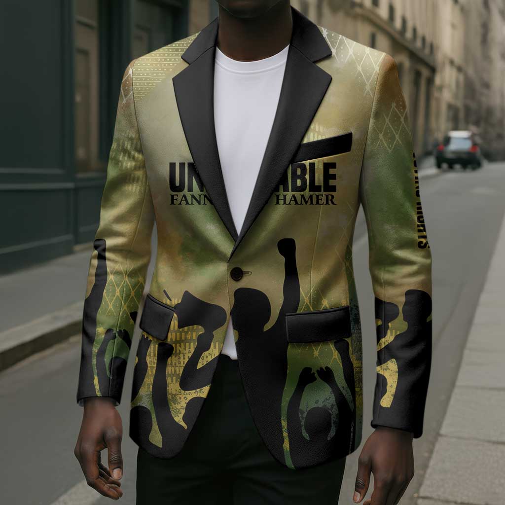 Fannie Lou Hamer Blazer Unbossable Quote Design Protest Silhouettes and Voting Rights Tribute - Wonder Print Shop