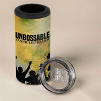 Fannie Lou Hamer 4 in 1 Can Cooler Tumbler Unbossable Quote Design Protest Silhouettes and Voting Rights Tribute - Wonder Print Shop