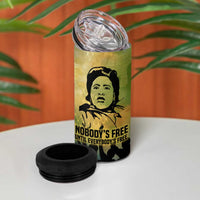 Fannie Lou Hamer 4 in 1 Can Cooler Tumbler Unbossable Quote Design Protest Silhouettes and Voting Rights Tribute - Wonder Print Shop