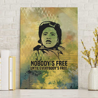 Fannie Lou Hamer Canvas Wall Art Unbossable Quote Design Protest Silhouettes and Voting Rights Tribute - Wonder Print Shop