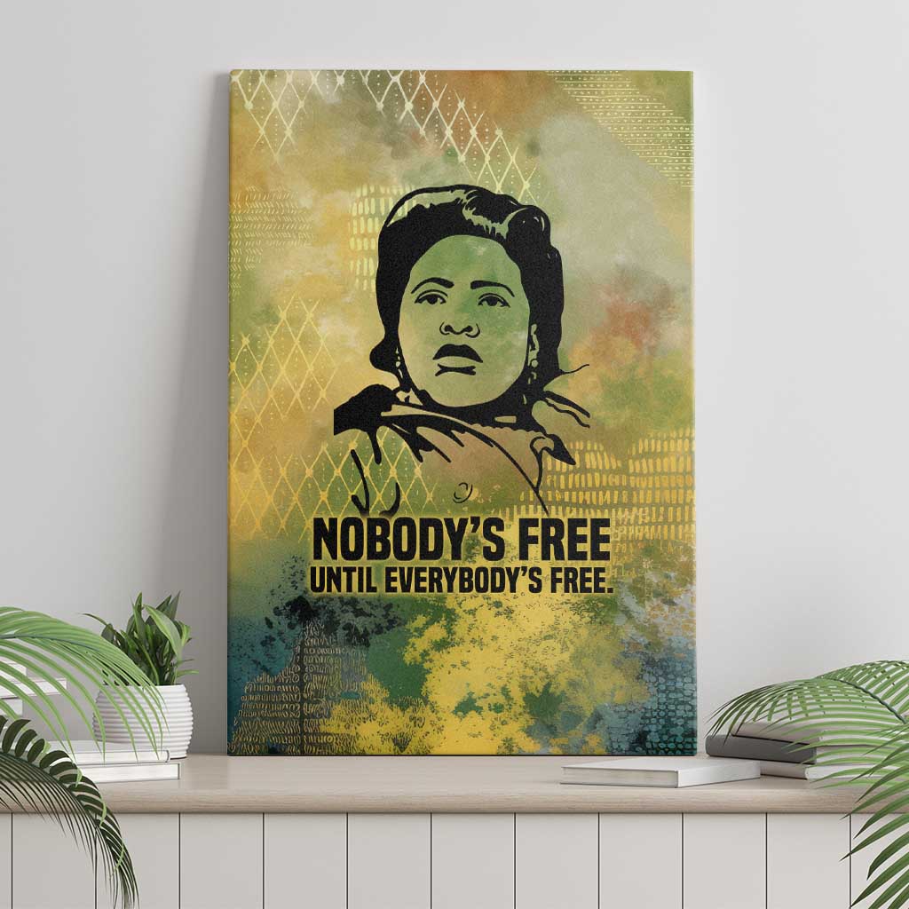 Fannie Lou Hamer Canvas Wall Art Unbossable Quote Design Protest Silhouettes and Voting Rights Tribute - Wonder Print Shop