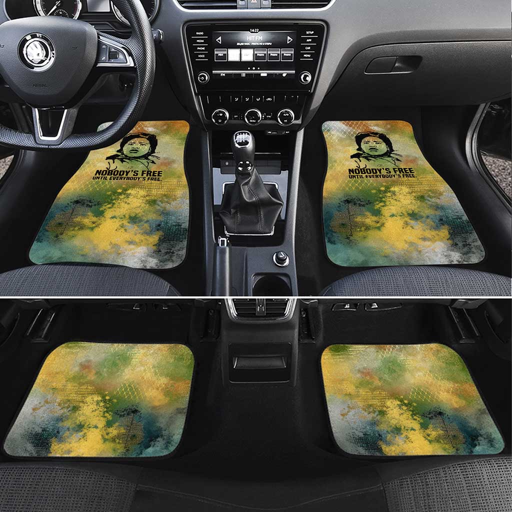 Fannie Lou Hamer Car Mats Unbossable Quote Design Protest Silhouettes and Voting Rights Tribute - Wonder Print Shop