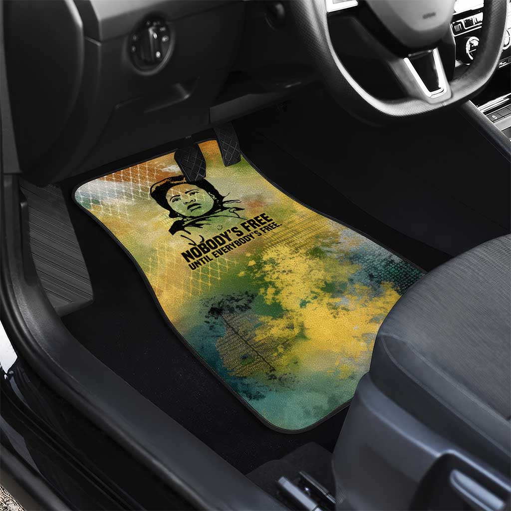 Fannie Lou Hamer Car Mats Unbossable Quote Design Protest Silhouettes and Voting Rights Tribute - Wonder Print Shop