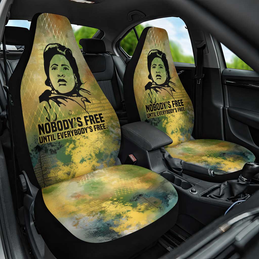 Fannie Lou Hamer Car Seat Cover Unbossable Quote Design Protest Silhouettes and Voting Rights Tribute - Wonder Print Shop