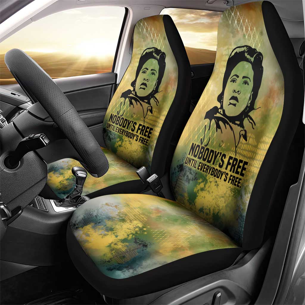 Fannie Lou Hamer Car Seat Cover Unbossable Quote Design Protest Silhouettes and Voting Rights Tribute - Wonder Print Shop