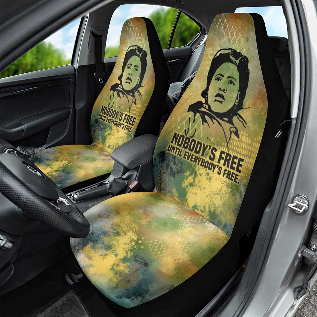 Fannie Lou Hamer Car Seat Cover Unbossable Quote Design Protest Silhouettes and Voting Rights Tribute - Wonder Print Shop
