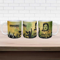 Fannie Lou Hamer Ceramic Mug Unbossable Quote Design Protest Silhouettes and Voting Rights Tribute - Wonder Print Shop