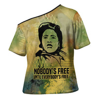 Fannie Lou Hamer Cross Shoulder Shirt Unbossable Quote Design Protest Silhouettes and Voting Rights Tribute - Wonder Print Shop