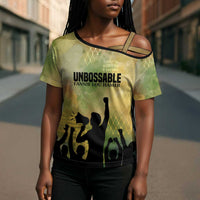 Fannie Lou Hamer Cross Shoulder Shirt Unbossable Quote Design Protest Silhouettes and Voting Rights Tribute - Wonder Print Shop