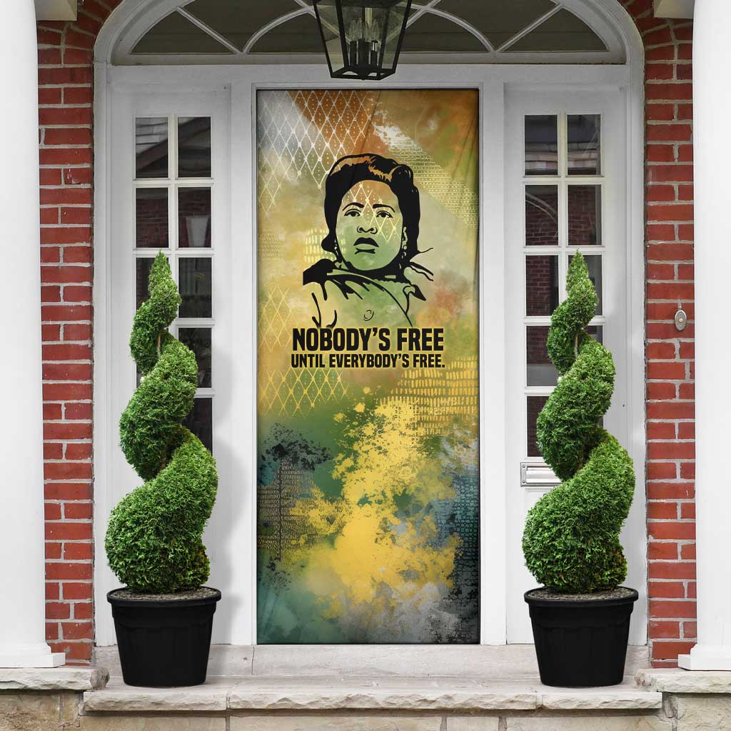 Fannie Lou Hamer Door Cover Unbossable Quote Design Protest Silhouettes and Voting Rights Tribute - Wonder Print Shop