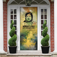 Fannie Lou Hamer Door Cover Unbossable Quote Design Protest Silhouettes and Voting Rights Tribute - Wonder Print Shop