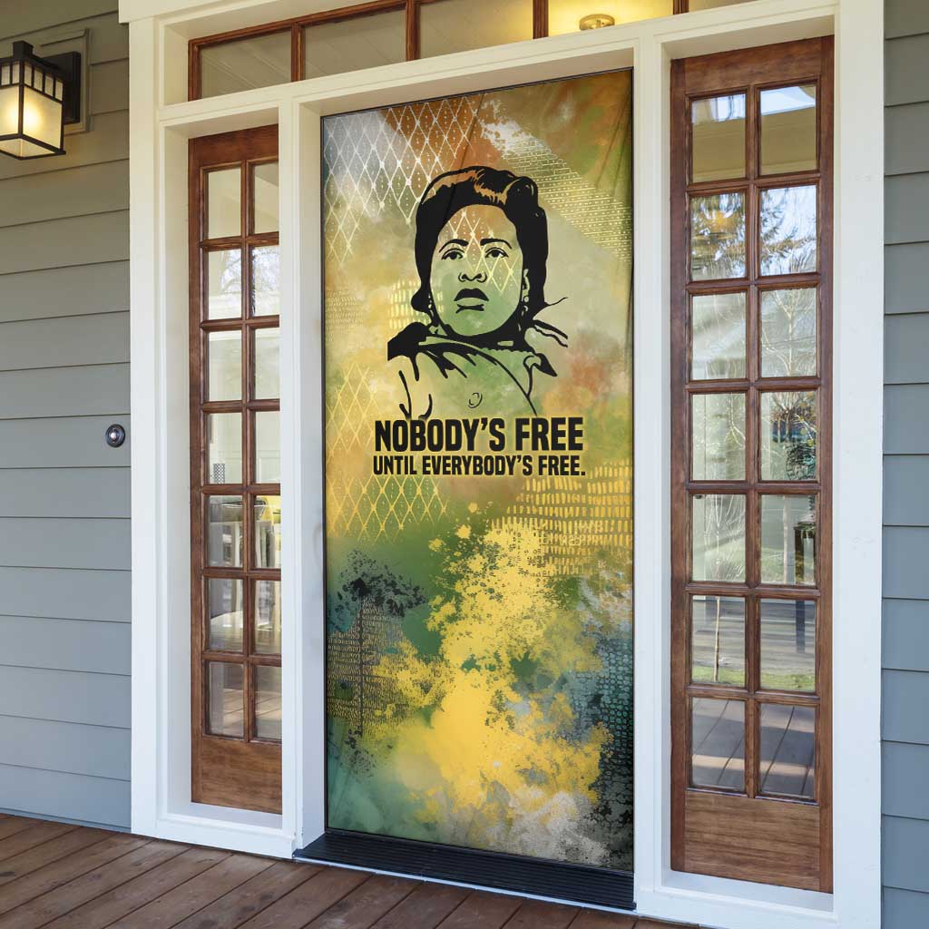 Fannie Lou Hamer Door Cover Unbossable Quote Design Protest Silhouettes and Voting Rights Tribute - Wonder Print Shop