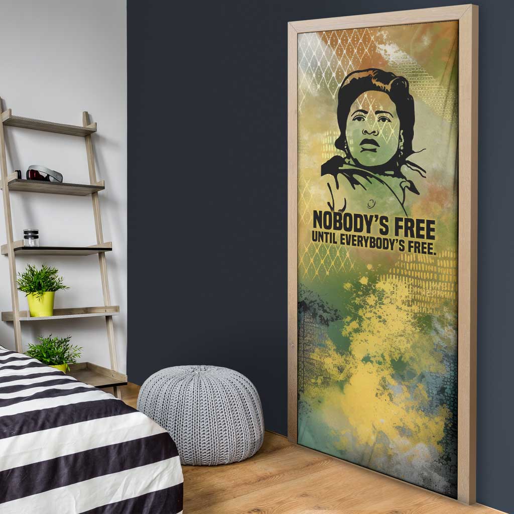 Fannie Lou Hamer Door Cover Unbossable Quote Design Protest Silhouettes and Voting Rights Tribute - Wonder Print Shop