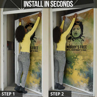 Fannie Lou Hamer Door Cover Unbossable Quote Design Protest Silhouettes and Voting Rights Tribute - Wonder Print Shop