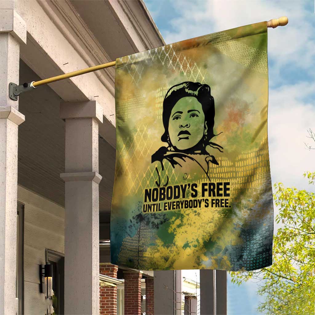 Fannie Lou Hamer Garden Flag Unbossable Quote Design Protest Silhouettes and Voting Rights Tribute - Wonder Print Shop
