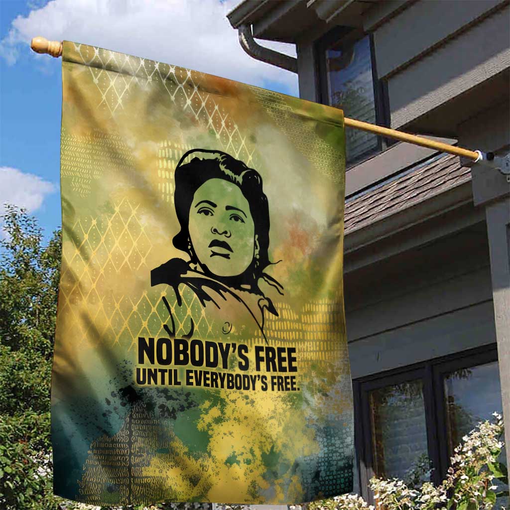 Fannie Lou Hamer Garden Flag Unbossable Quote Design Protest Silhouettes and Voting Rights Tribute - Wonder Print Shop