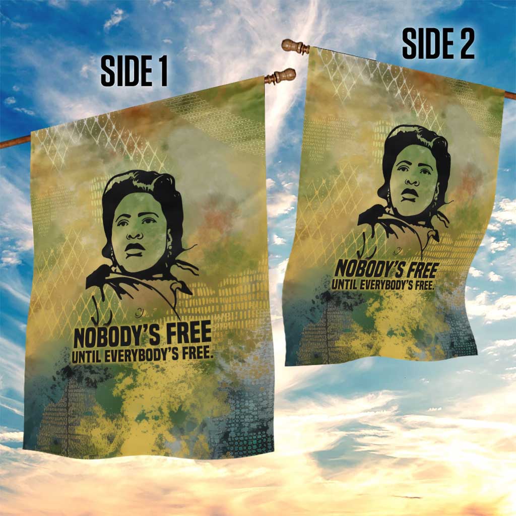 Fannie Lou Hamer Garden Flag Unbossable Quote Design Protest Silhouettes and Voting Rights Tribute - Wonder Print Shop