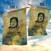 Fannie Lou Hamer Garden Flag Unbossable Quote Design Protest Silhouettes and Voting Rights Tribute - Wonder Print Shop