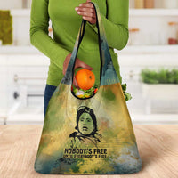 Fannie Lou Hamer Grocery Bag Unbossable Quote Design Protest Silhouettes and Voting Rights Tribute - Wonder Print Shop