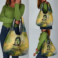 Fannie Lou Hamer Grocery Bag Unbossable Quote Design Protest Silhouettes and Voting Rights Tribute - Wonder Print Shop