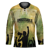 Fannie Lou Hamer Hockey Jersey Unbossable Quote Design Protest Silhouettes and Voting Rights Tribute - Wonder Print Shop