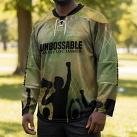 Fannie Lou Hamer Hockey Jersey Unbossable Quote Design Protest Silhouettes and Voting Rights Tribute - Wonder Print Shop
