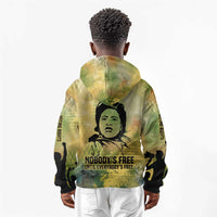 Fannie Lou Hamer Kid Hoodie Unbossable Quote Design Protest Silhouettes and Voting Rights Tribute - Wonder Print Shop