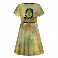 Fannie Lou Hamer Kid Short Sleeve Dress Unbossable Quote Design Protest Silhouettes and Voting Rights Tribute - Wonder Print Shop