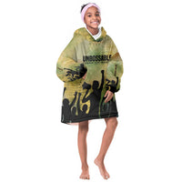Fannie Lou Hamer Kid Wearable Blanket Hoodie Unbossable Quote Design Protest Silhouettes and Voting Rights Tribute - Wonder Print Shop