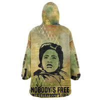Fannie Lou Hamer Kid Wearable Blanket Hoodie Unbossable Quote Design Protest Silhouettes and Voting Rights Tribute - Wonder Print Shop