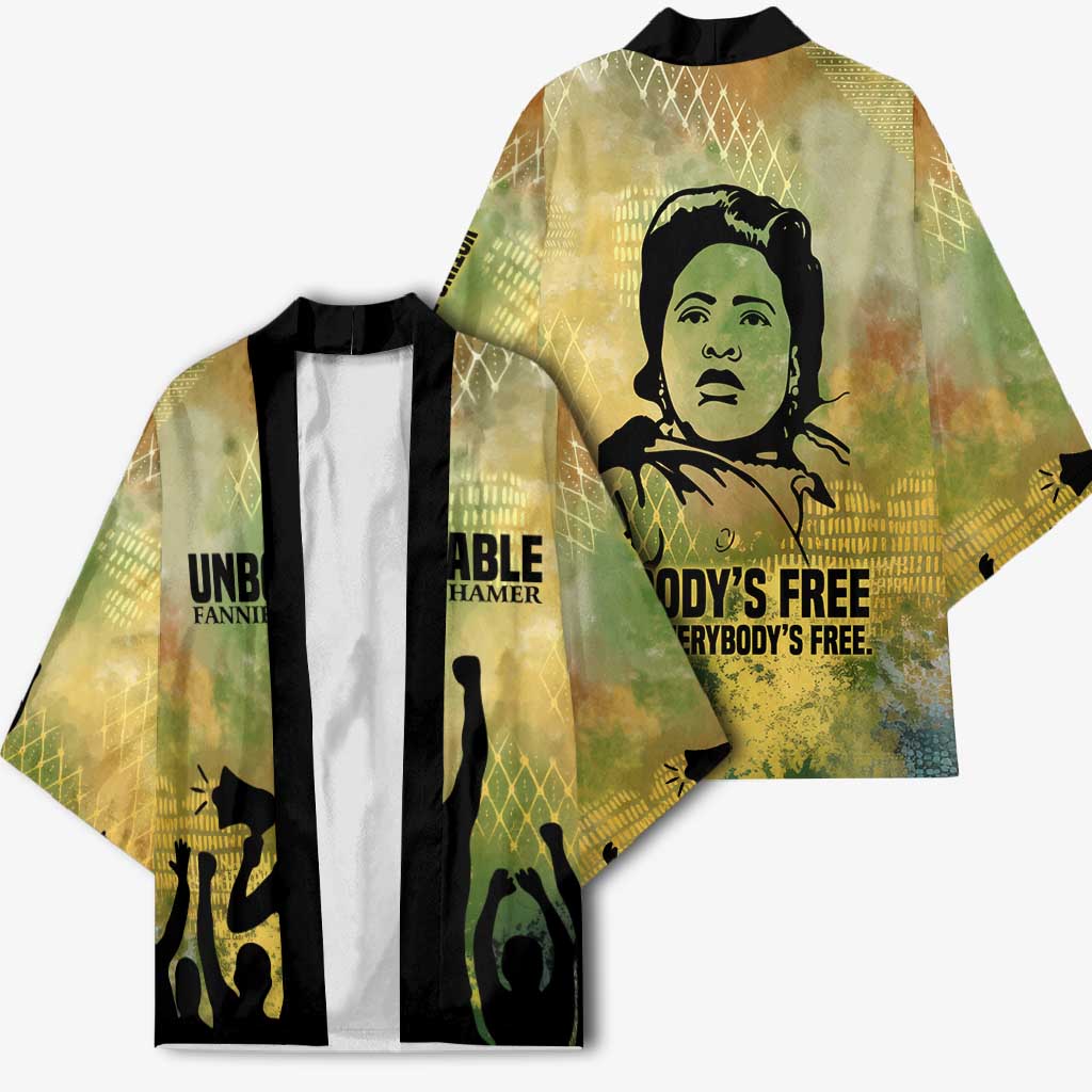 Fannie Lou Hamer Kimono Unbossable Quote Design Protest Silhouettes and Voting Rights Tribute - Wonder Print Shop