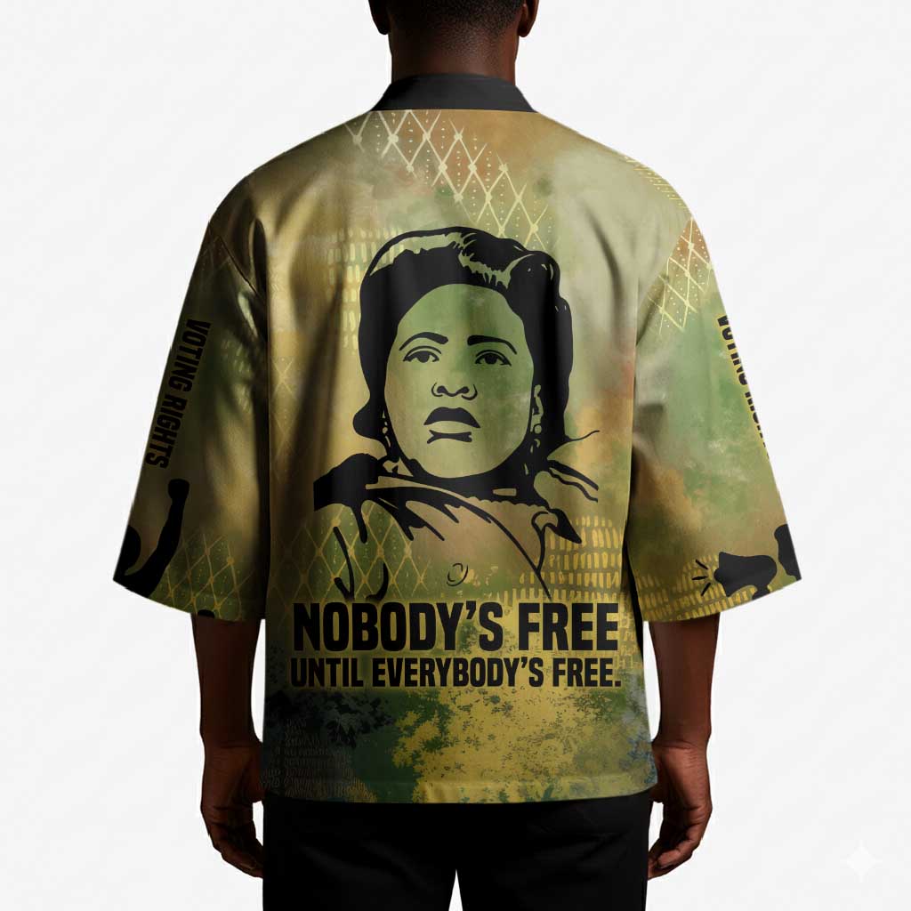 Fannie Lou Hamer Kimono Unbossable Quote Design Protest Silhouettes and Voting Rights Tribute - Wonder Print Shop