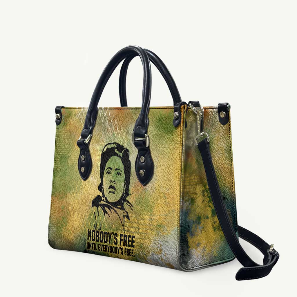 Fannie Lou Hamer Leather Bag Unbossable Quote Design Protest Silhouettes and Voting Rights Tribute - Wonder Print Shop