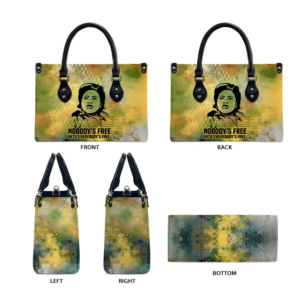 Fannie Lou Hamer Leather Bag Unbossable Quote Design Protest Silhouettes and Voting Rights Tribute - Wonder Print Shop
