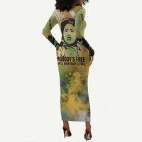 Fannie Lou Hamer Long Sleeve Bodycon Dress Unbossable Quote Design Protest Silhouettes and Voting Rights Tribute - Wonder Print Shop