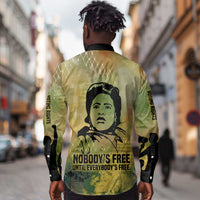 Fannie Lou Hamer Long Sleeve Button Shirt Unbossable Quote Design Protest Silhouettes and Voting Rights Tribute - Wonder Print Shop