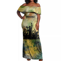 Fannie Lou Hamer Off Shoulder Maxi Dress Unbossable Quote Design Protest Silhouettes and Voting Rights Tribute - Wonder Print Shop