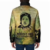 Fannie Lou Hamer Padded Jacket Unbossable Quote Design Protest Silhouettes and Voting Rights Tribute - Wonder Print Shop
