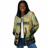 Fannie Lou Hamer Padded Jacket Unbossable Quote Design Protest Silhouettes and Voting Rights Tribute - Wonder Print Shop